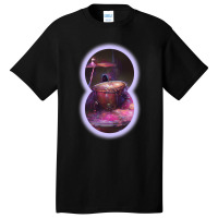 Beautiful Drummer Instrument Art Musician Futuristic Digital Brush Basic T-shirt | Artistshot