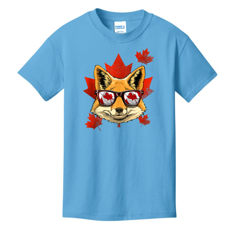 Canadian Fox Maple Tree Leaf Canada Flag Animal Fox Lover Tank Top Basic Youth T-shirt by cm-arts | Artistshot