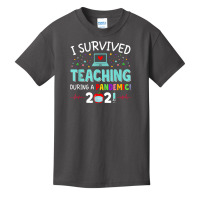 I Survived Teaching During A Pandemic 2021 Funny Teacher T Shirt Basic Youth T-shirt | Artistshot