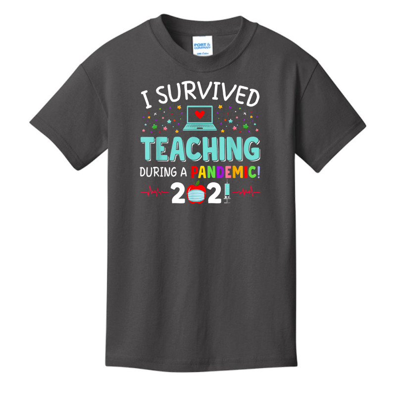 I Survived Teaching During A Pandemic 2021 Funny Teacher T Shirt Basic Youth T-shirt | Artistshot