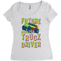 Kids Future Monster Truck Driver | Racing Lovers Women's Triblend Scoop T-shirt | Artistshot