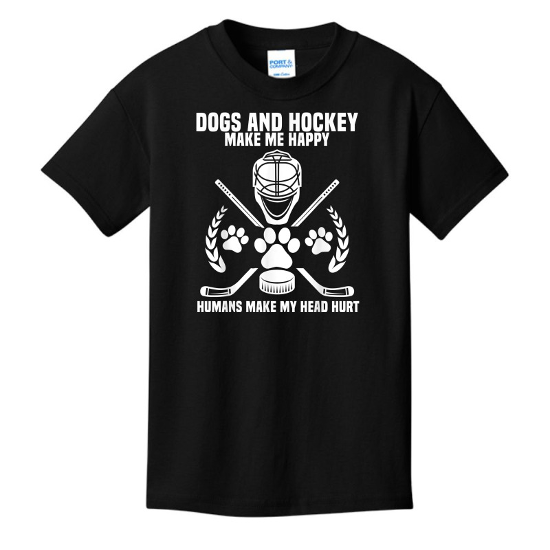 Hockey Makes Me Ice Hockey Happy Player Gift Penalty Box T Shirt Basic Youth T-shirt by cm-arts | Artistshot