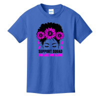 Awareness Support Squad Messy Bun Pink Warrior Basic Youth T-shirt | Artistshot