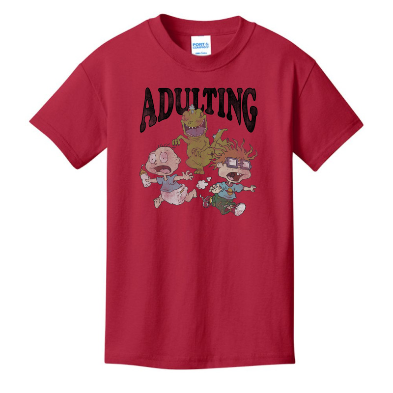 Rugrats Running From Reptar And Adulting Basic Youth T-shirt by cm-arts | Artistshot