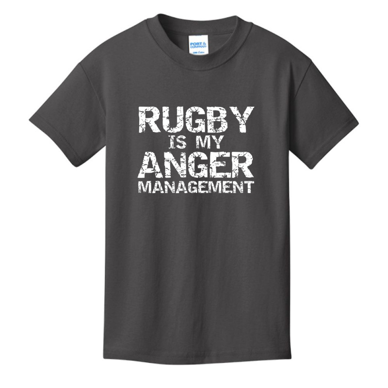 Rugby Quote Vintage Rugby Is My Anger Management Basic Youth T-shirt by cm-arts | Artistshot