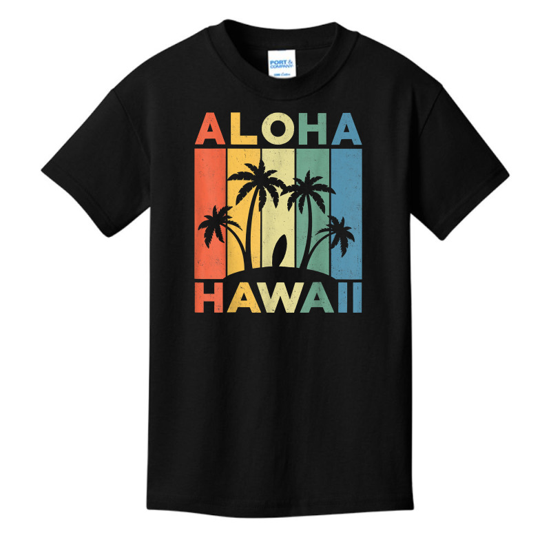 Aloha Hawaii Hawaiian Island Shirt Palm Beach Surfboard Surf T Shirt Basic Youth T-shirt by cm-arts | Artistshot