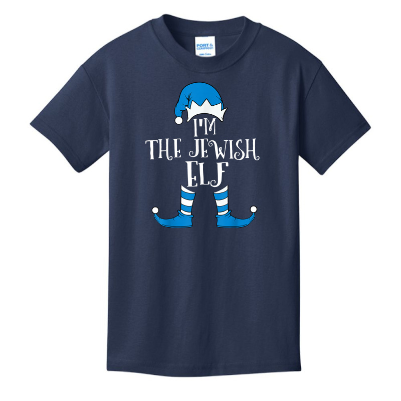 Jewish Elf Hat Funny Hanukkah Gift Jewish Chanukah Pj T Shirt Basic Youth T-shirt | Artistshot