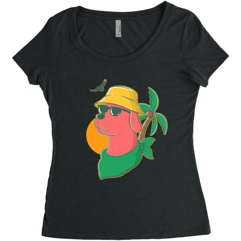 Summer Dog Women's Triblend Scoop T-shirt | Artistshot