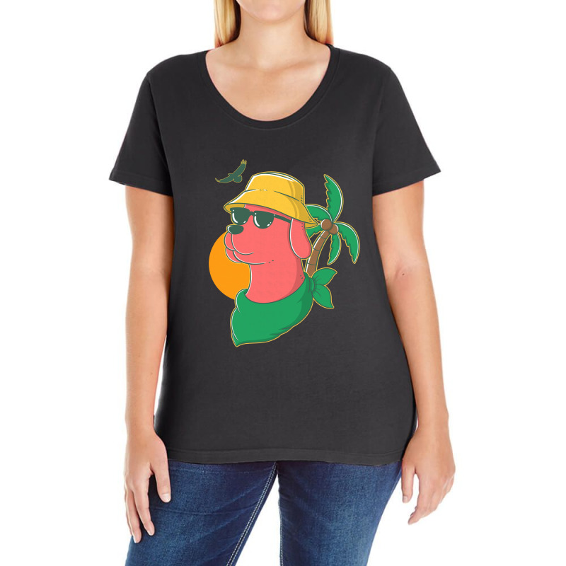 Summer Dog Ladies Curvy T-shirt | Artistshot