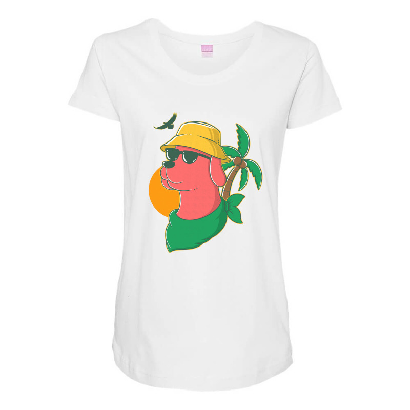 Summer Dog Maternity Scoop Neck T-shirt | Artistshot