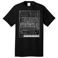 Synthesizer, Analog, Vintage, Modular, 80s, 70s, Synth, Keyboard, Pian Basic T-shirt | Artistshot