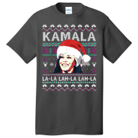 Santa Kamala Ugly Christmas Sweater Kamalalalala Basic T-shirt | Artistshot