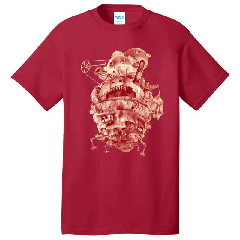 Howl_s Moving Castle In Red Basic T-shirt by cm-arts | Artistshot