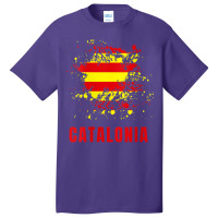 Womens Catalonia Retro Vintage Watercolors Sport Catalan Flag V Neck T Basic T-shirt | Artistshot