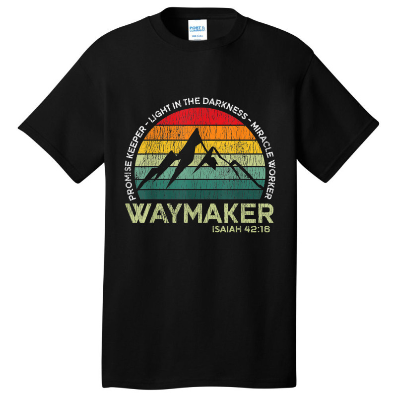 Vintage Waymaker Promise Keeper Miracle Worker Basic T-shirt by Christine R Cross | Artistshot