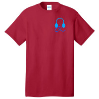 Blue Headphones With Love 1 Basic T-shirt | Artistshot