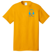 Blue Headphones With Love Basic T-shirt | Artistshot