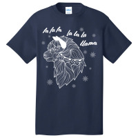 Fa La La La Llama Christmas Lights Snowflakes                  (5) Basic T-shirt | Artistshot