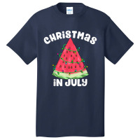 Summer Christmas July In Christmas In July Christmas Melon1 Basic T-shirt | Artistshot