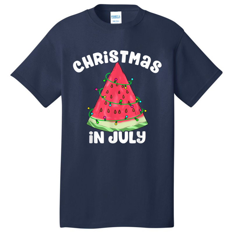 Summer Christmas July In Christmas In July Christmas Melon1 Basic T-shirt by Christine R Cross | Artistshot