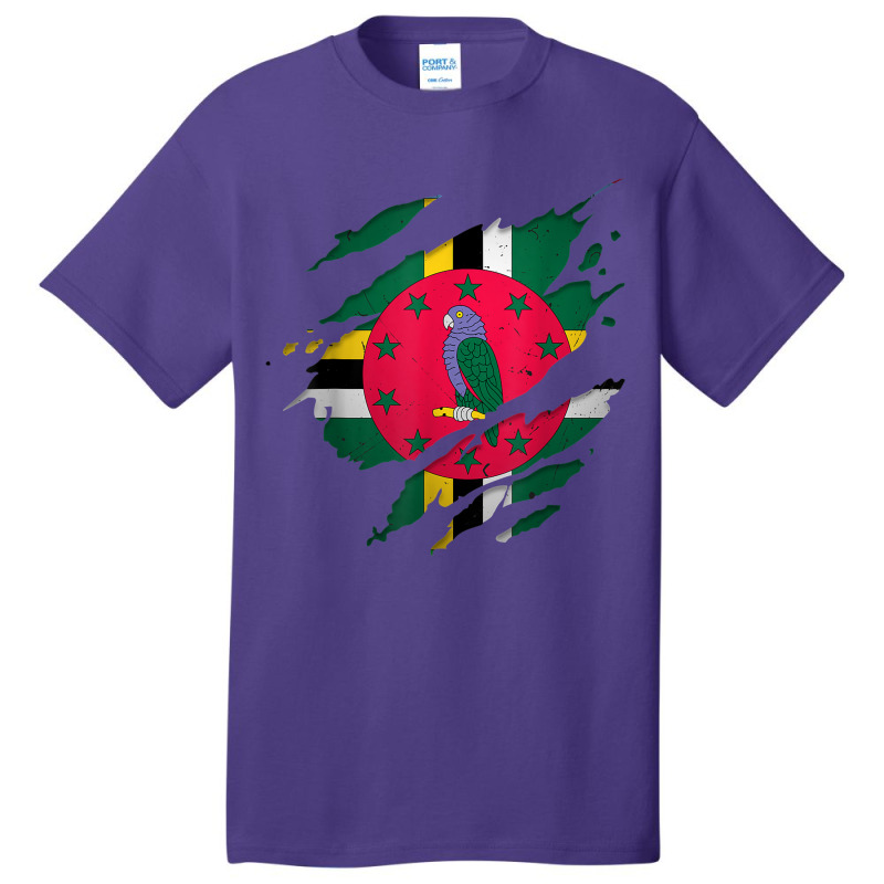 Proud Dominican Shirts  Torn Ripped Dominica Flag T Shirt Basic T-shirt by cm-arts | Artistshot