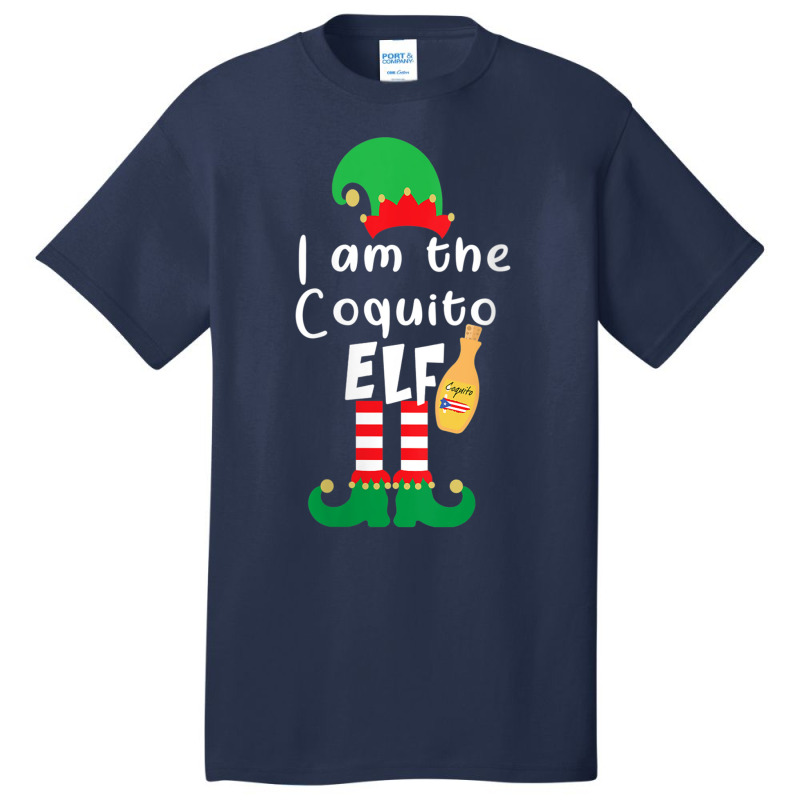 Womens Coquito Elf Funny Puerto Rico Matching Christmas Bilingual V Ne Basic T-shirt by cm-arts | Artistshot