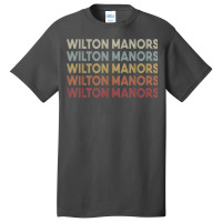 Wilton Manors Florida Wilton Manors Fl Retro Vintage Text Basic T-shirt | Artistshot