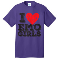 I Love Emo Girls Heart Gothic Girl Lover Quote Saying Basic T-shirt | Artistshot