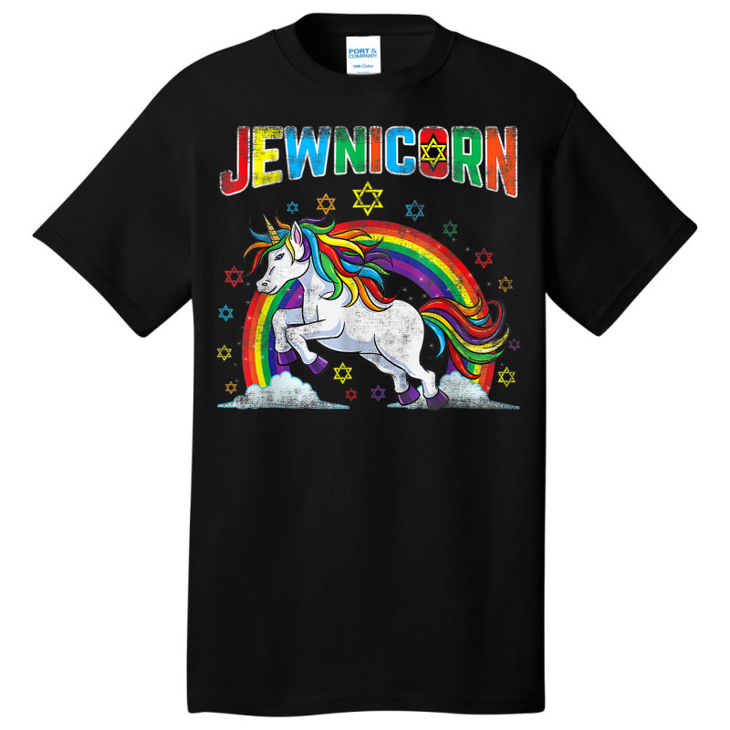 Jewnicorn Jewish Unicorn Hanukkah Chanukah Basic T-shirt | Artistshot