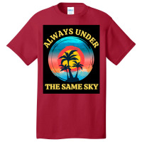 Always Under The Same Sky  Long Distance Couple Love Relationship Basic T-shirt | Artistshot