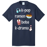 Cute Kawaii K Pop Ramen Boba Bubble Tea K Drama Lover Basic T-shirt | Artistshot