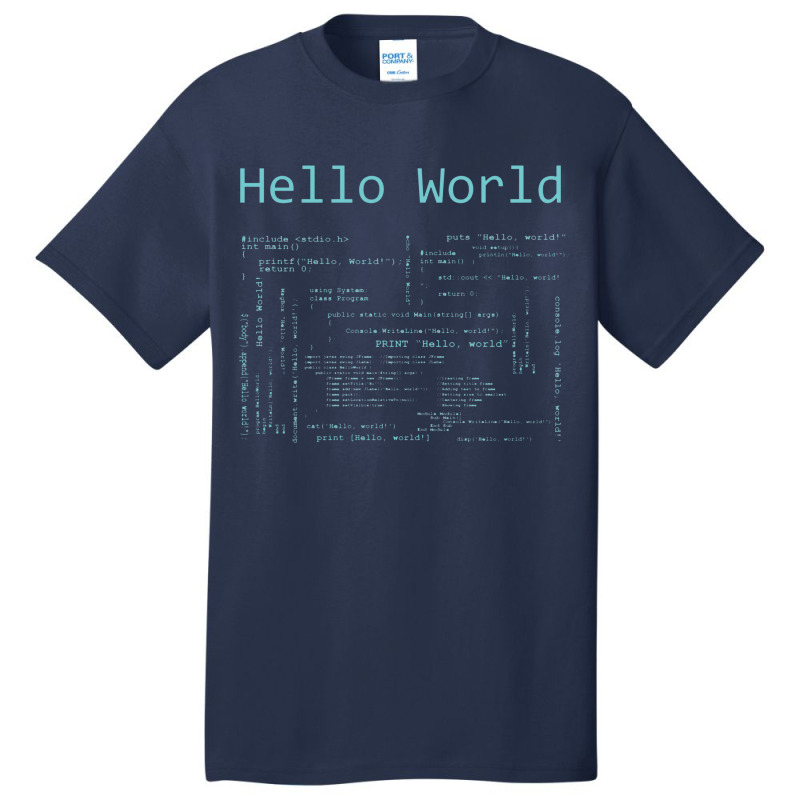 Hello World Computer Programming Languages Basic T-shirt | Artistshot