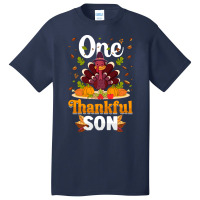 Thanksgiving Turkey Thanksgiving Day November 24 One Thankful Son Basic T-shirt | Artistshot