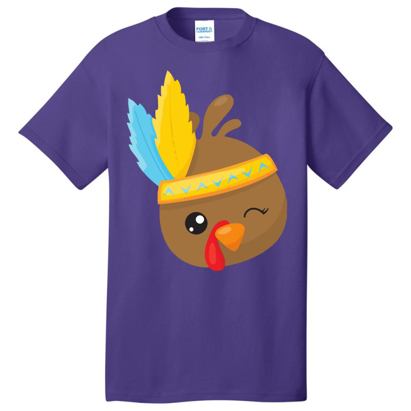 Thanksgiving Turkey Thanksgiving Turkey, Brown Turkey, Feathers Basic T-shirt | Artistshot