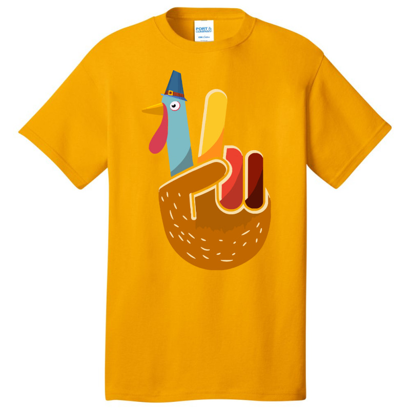 Thanksgiving Turkey Turkey Peace Hand Sign Thanksgiving Basic T-shirt | Artistshot