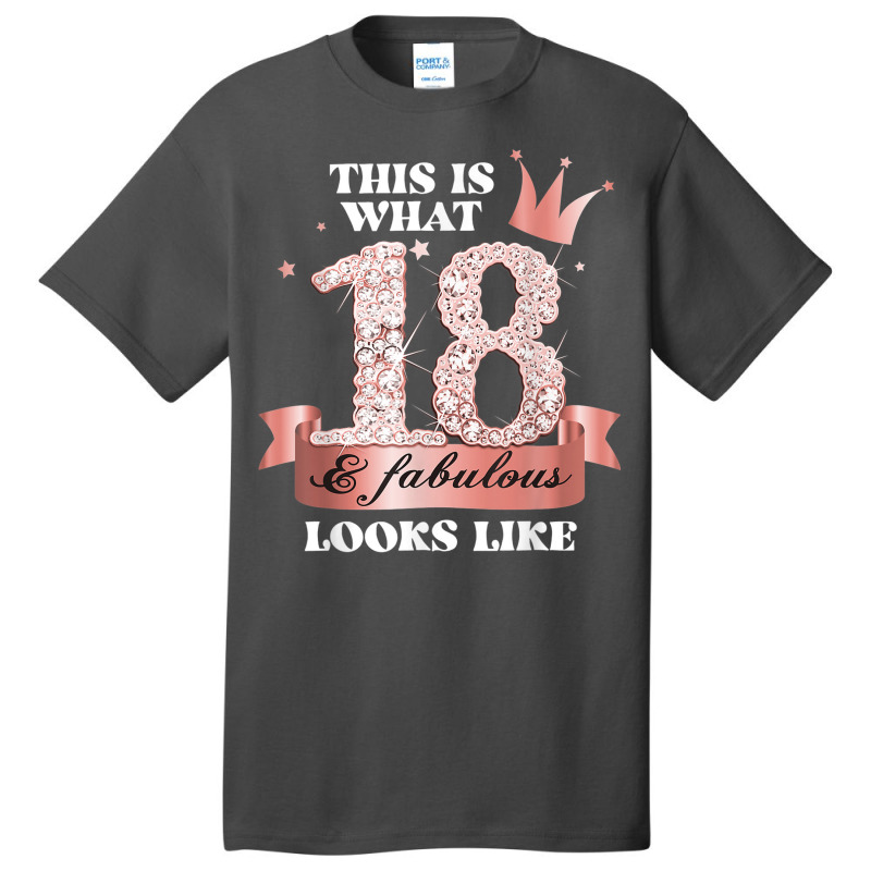 18 & Fabulous I Rose And Black Party Group Candid Photo Item Basic T-shirt | Artistshot