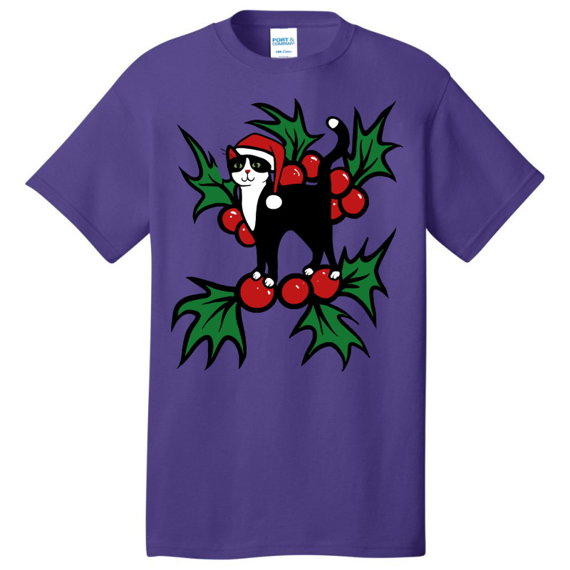 Tuxedo Cat Christmas Tuxedo Cat Christmas Basic T-shirt | Artistshot