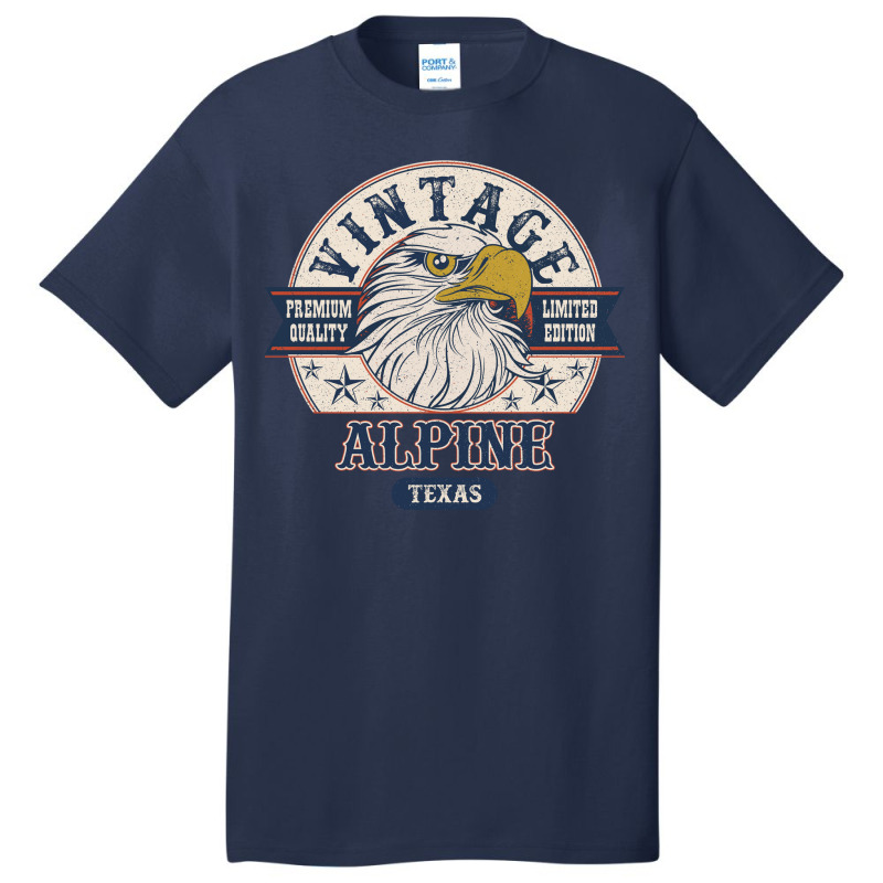 Retro Bald Eagle Alpine Texas Vintage Limited Edition Basic T-shirt | Artistshot