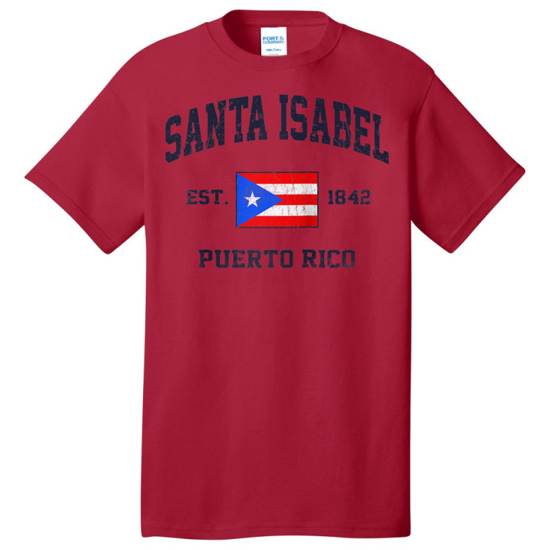 Santa Isabel Puerto Rico Vintage Boricua Flag Athletic Style Raglan Ba Basic T-shirt by cm-arts | Artistshot