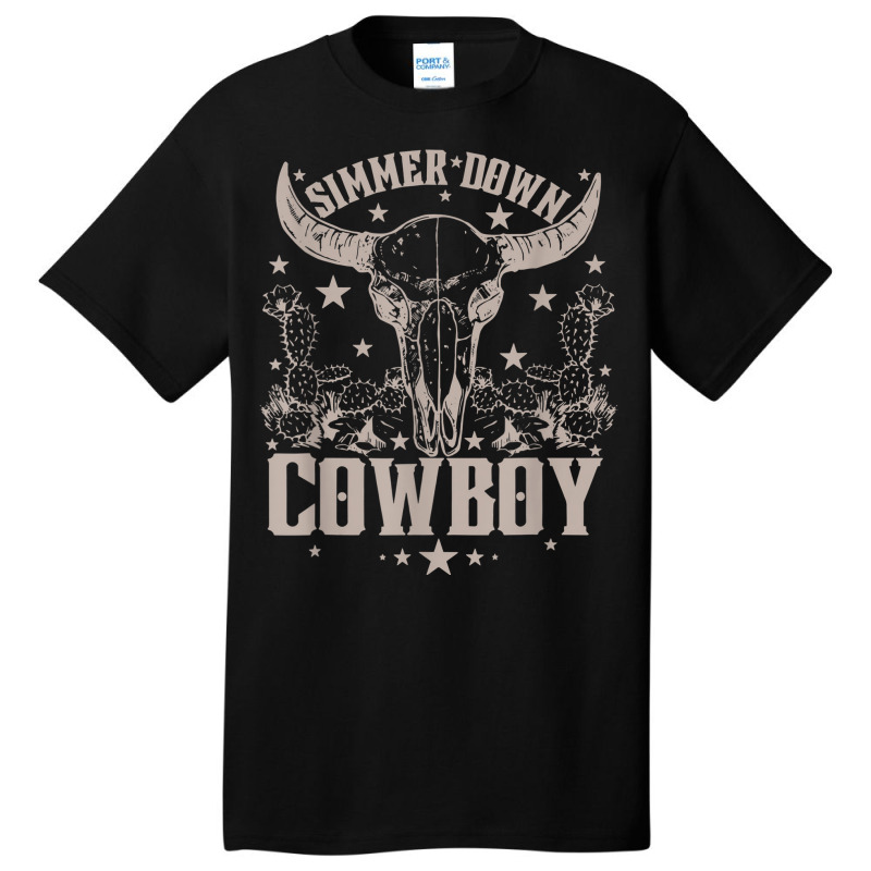 Simmer Down Cowboy Cowgirl Basic T-shirt | Artistshot