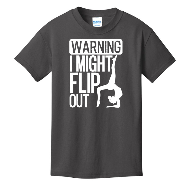 Warning I Might Flip Out Gymnastics Art For Girls Boys Basic Youth T-shirt | Artistshot