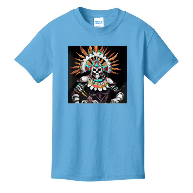 Dia De Los Muertos Aztec Warrior Calavera Mayan Mythology T Shirt Basic Youth T-shirt by cm-arts | Artistshot