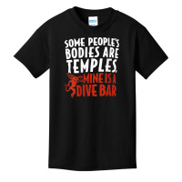 Womens Some People's Bodies Are Temples Mine Is A Dive Bar V Neck T Sh Basic Youth T-shirt | Artistshot