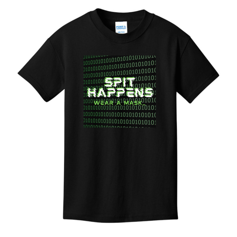 Spit Happens Wear A Mask Basic Youth T-shirt | Artistshot