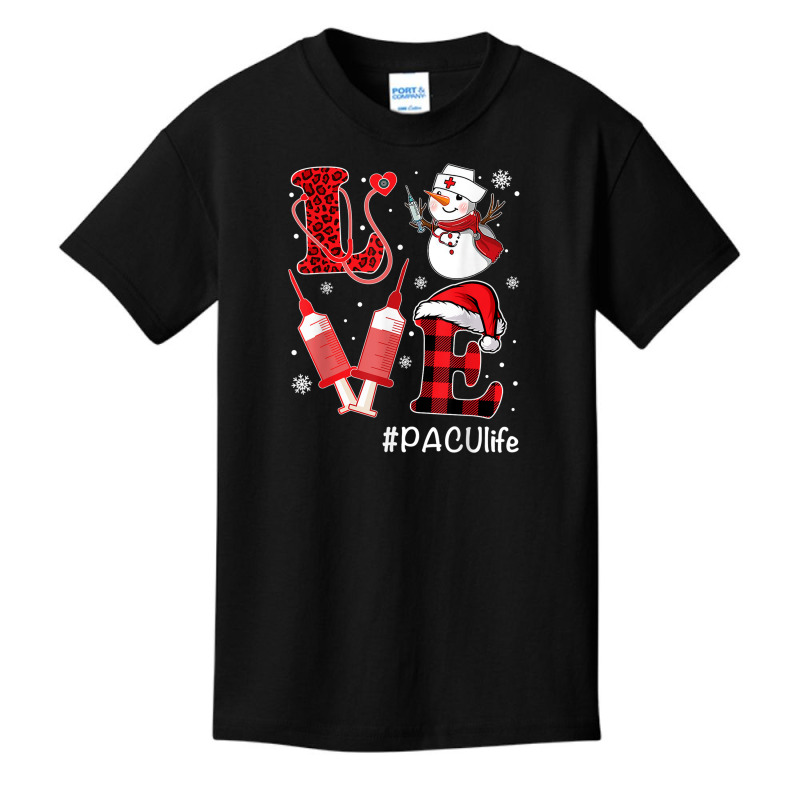 Love Nurse Life Shirt Snowman Syringe Pacu Nurse Christmas Basic Youth T-shirt | Artistshot