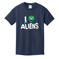 I Love Aliens Heart Face Alien Basic Youth T-shirt | Artistshot