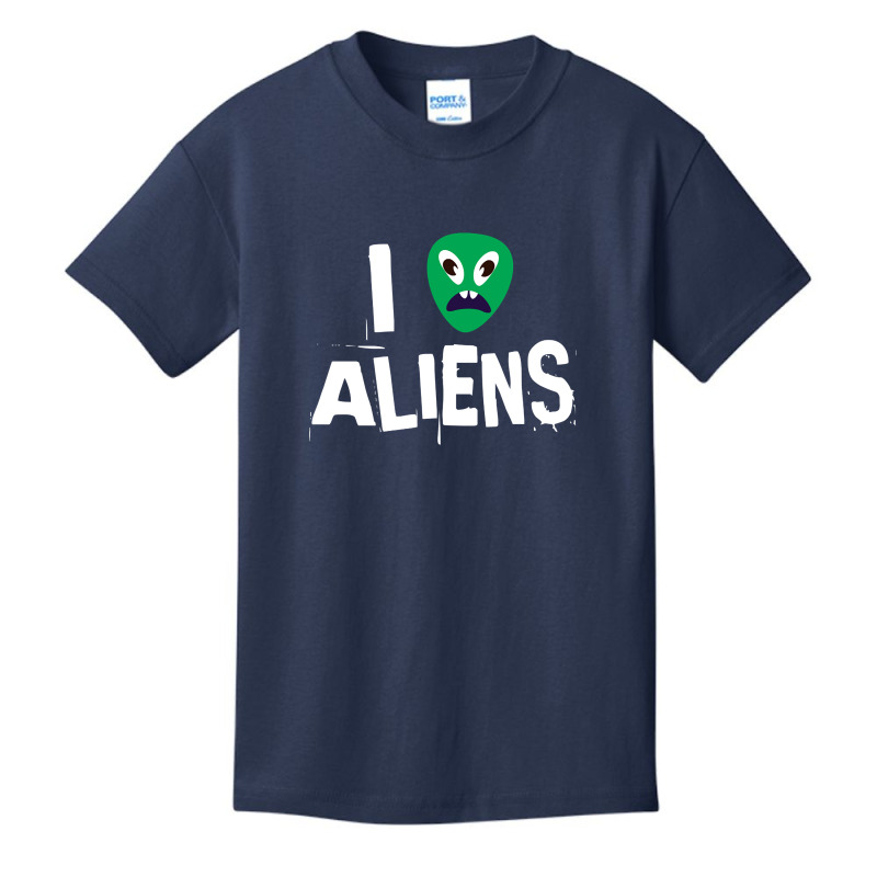 I Love Aliens Heart Face Alien Basic Youth T-shirt by Adcock Salmon | Artistshot