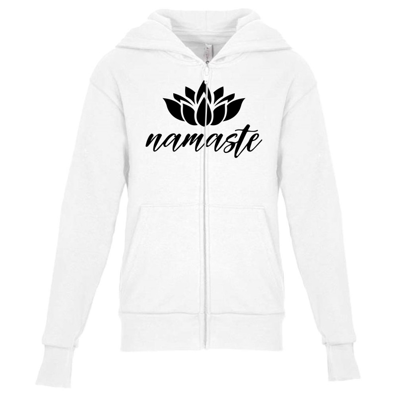 Namaste Lotus For Light Youth Zipper Hoodie by autlu2024 | Artistshot