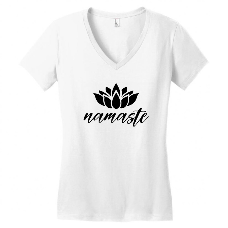 Namaste Lotus For Light Women's V-Neck T-Shirt by autlu2024 | Artistshot