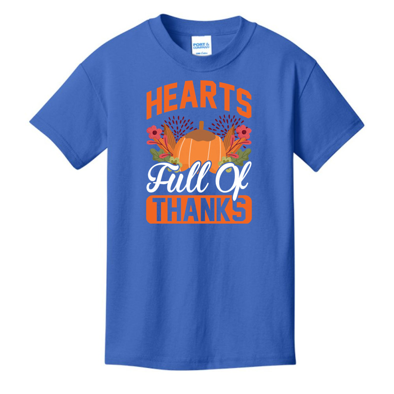 Hearts Full Of Thanks Basic Youth T-shirt by Kemriban527 | Artistshot